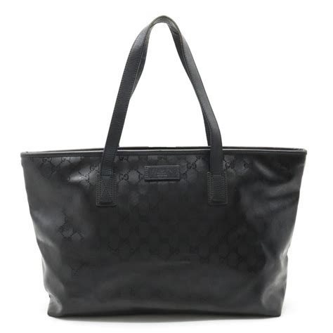 gucci imprime for sale|GUCCI GG Imprime Tote Bag Shoulder PVC Leather Black 211137.